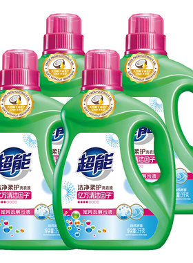 超能洁净柔护洗衣液3kg自然清香