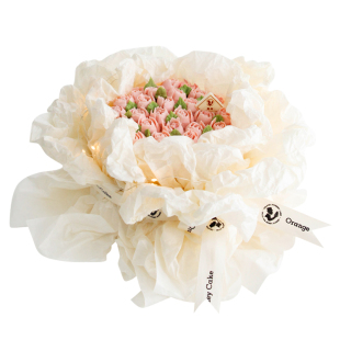 橙路创意女士豆沙花束生日蛋糕深圳北京上海广州杭州宁波同城配送