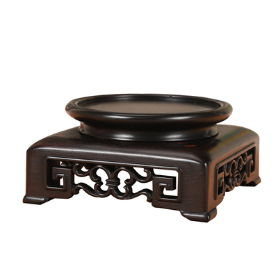 南通新中式藤条镂空茶壶盆景底座