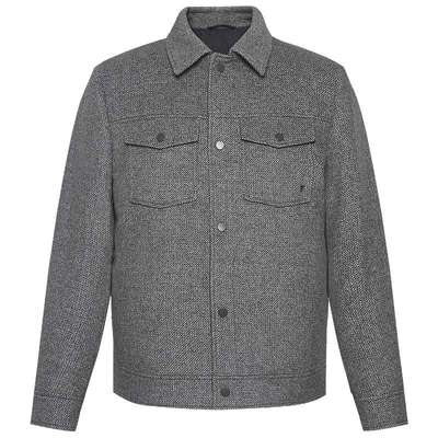 利郎官方山羊绒白鸭绒毛呢大衣