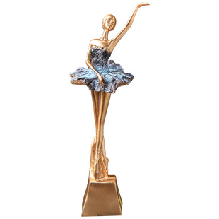 轻奢高档芭蕾舞者女孩摆件客厅电视酒柜玄关卧室样板房艺术装饰品