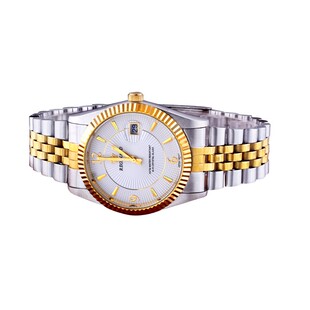 利吉奴皇冠手表进口石英机芯间金防水钢带钢壳单厉情侣夜光简约表