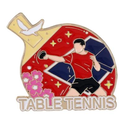 卡通胸针新款乒乓球羽毛球pin徽章中国队林丹樊振东郑钦文纪念品
