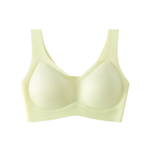 Relax young青仰粉底液内衣女大胸显小卫衣显瘦无痕隐形内衣背心