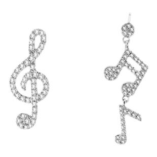 独特小众音符耳钉秋冬新款潮不对称耳环女设计感高级轻奢耳饰耳夹