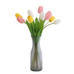 郁金香假花高档仿真花湿感客厅轻奢室内餐桌摆设高端花束装饰摆件