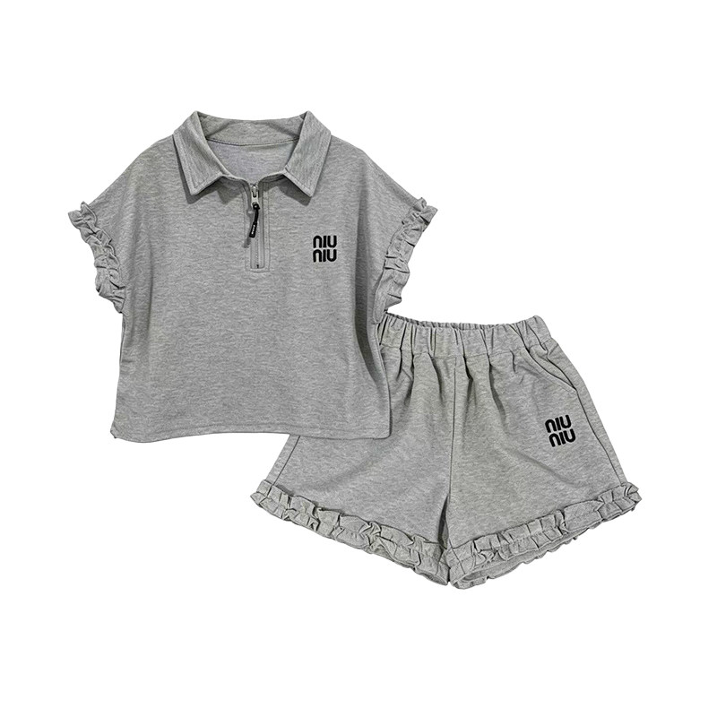 女童polo短袖套装夏季韩版女孩运动短裤两件套中大童休闲百搭夏装