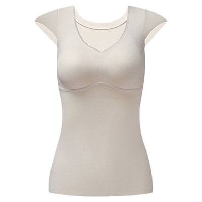 新款秋冬桑蚕丝保暖背心女一体式