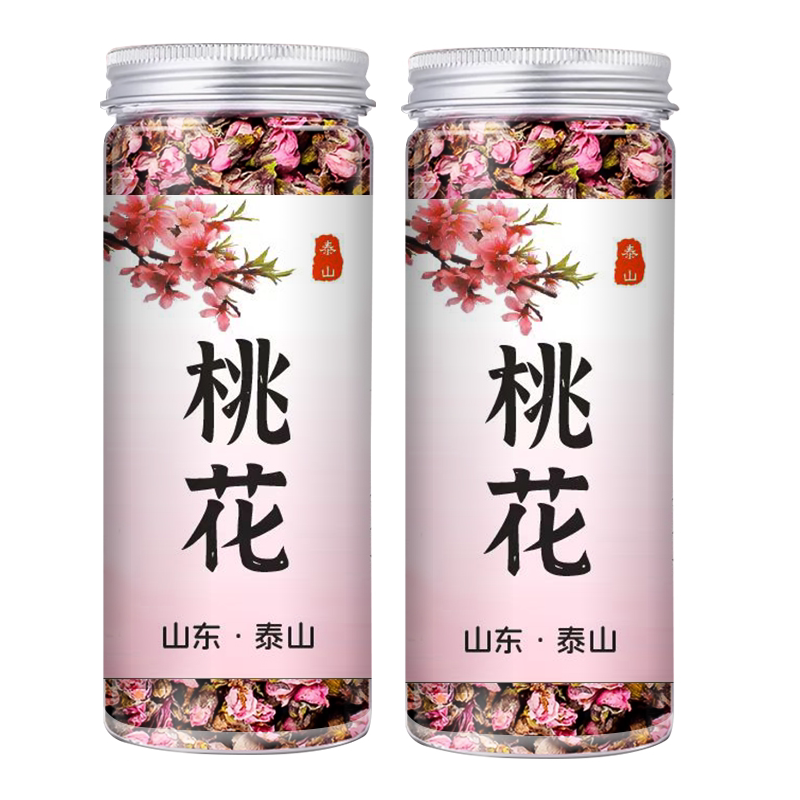 泰山野生桃花干桃花茶泡水便通秘