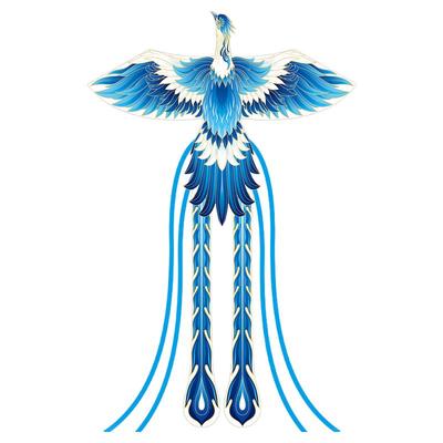 2025新款网红卡通中国风若冰蓝凤凰风筝微风易飞儿童手持大人专用