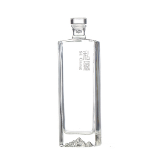 玻璃酒瓶一斤装空瓶子高档存酒瓶泡酒好看的送礼包装密封酒瓶定制