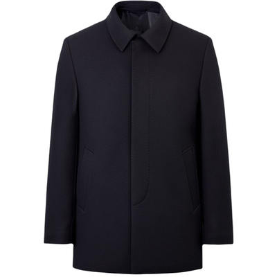 100%山羊绒男中长款大衣商务轻奢