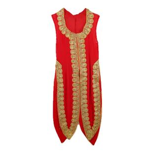 2025新款新疆舞长马甲女夏季款雪纺修身舞蹈服维吾尔族舞蹈演出服