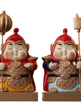 客厅旺宅高级感门神摆件