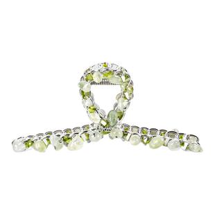 Cercoo/奢蔻阿尔果园手工水晶大号发抓夹后脑勺鲨鱼夹高级感发夹