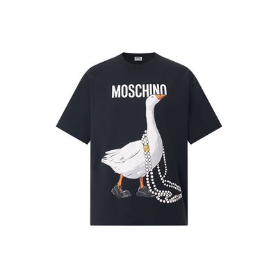 【新品首降】Moschino/莫斯奇诺 26早春 女士大鹅棉质针织T恤