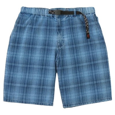 【26新款】GRAMICCI小野人男士休闲牛仔格纹短裤G6SM-P023