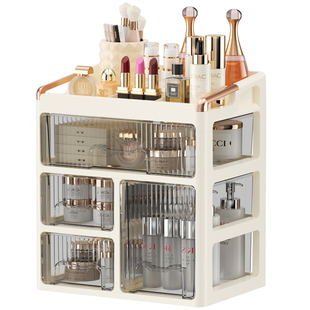 化妆品收纳盒桌面高级感口红梳妆台抽屉式置物架洗漱台护肤整理柜