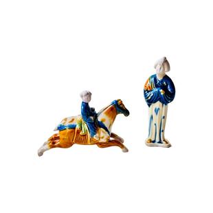 西安文创纪念品西安博物院唐马唐三彩腾空骑马俑唐仕女立体冰箱贴