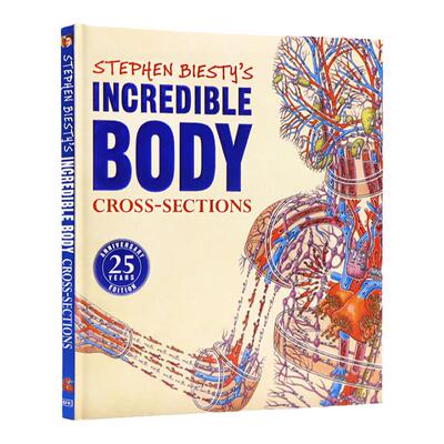 英文原版DK 不可思议的大剖面人体的秘密 25周年版 Stephen Biesty's Incredible Body Cross sections9-12岁儿童身体科普百科读物