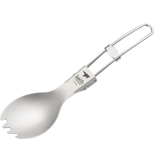 keith铠斯纯钛餐勺叉子饭勺户外餐具便携钛合金勺子筷子露营野餐