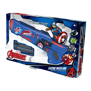 迪士尼正版儿童水枪美队电动吸水可调节单发连发大容量防水玩具