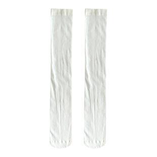 purpleguys天鹅绒压力袜子女瘦小腿白色中筒袜春夏季jk过膝大腿袜