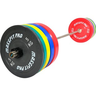 马西商用Crossfit全胶片杠铃片彩色臀桥臀推训练弹跳片大孔杠铃片