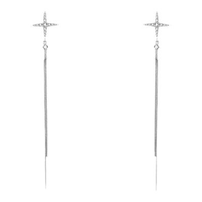 peachtea不规则十字星流苏耳环