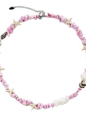 碳酸同款~*粉色盐湖玉石项链