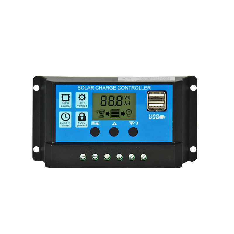 太阳能控制器20A自动识别12v24v全自动通用型家用发电控制器系统