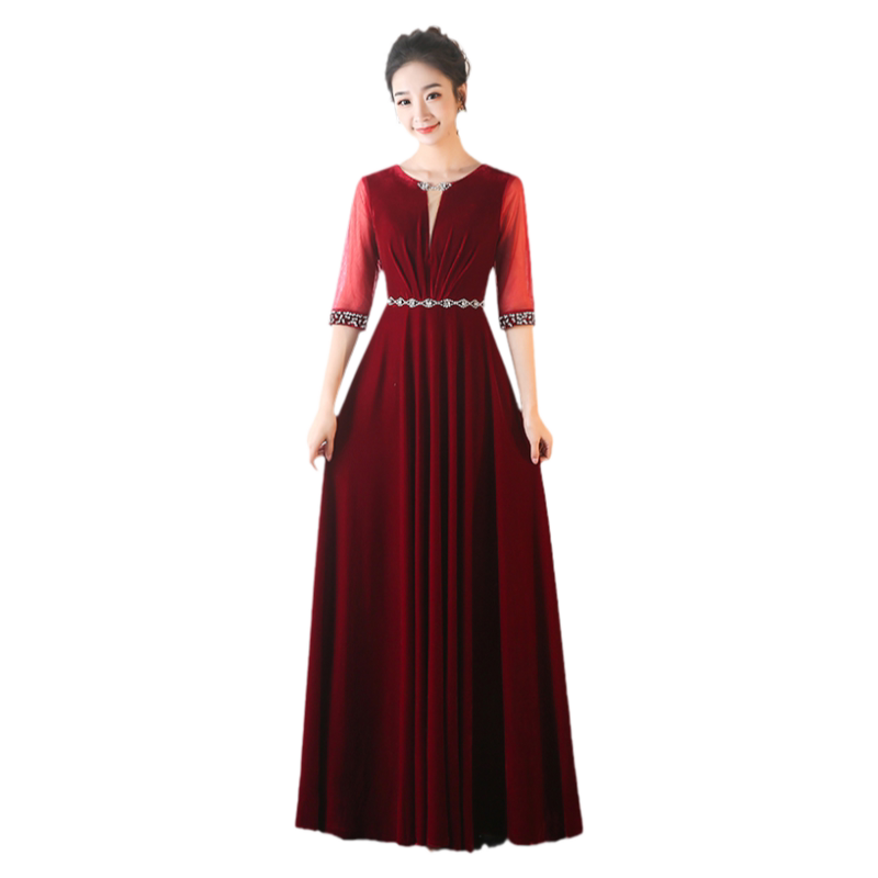 中老年学生金丝绒大合唱演出服