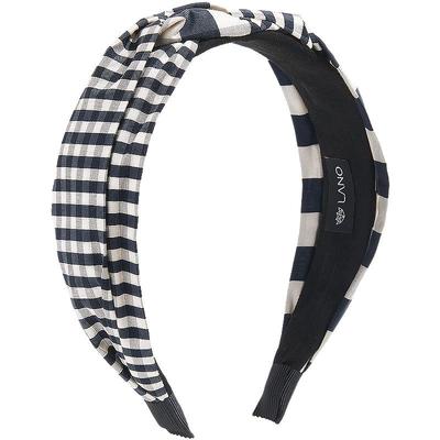 兰诺宽边格纹发箍女款