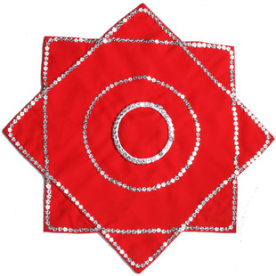 小号儿童立转考级加厚麻纱东北秧歌二人转手绢花八角巾一对帕方巾