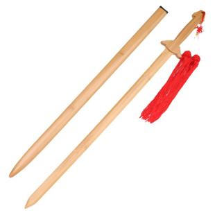 太极剑武术竹木质剑训练表演单双手剑晨练玩具中华一体剑未开刃