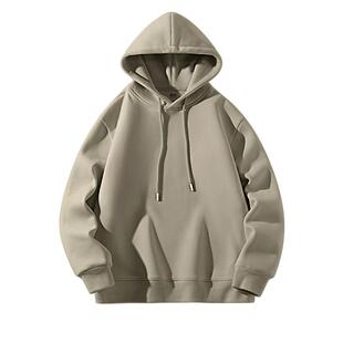 班尼路S&K系列宽松连帽卫衣男2025春秋季重磅纯色高中生外套衫LF