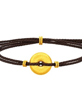 周大福平安扣黄金手链