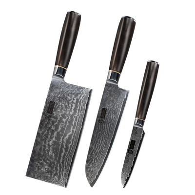 邓家刀大马士革菜刀vg10铬钢刀具