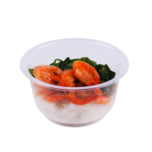 360塑料碗一次性汤碗打包碗圆碗餐盒一次打包盒圆形带盖600毫升ml