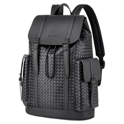 马克华菲编织商务通勤男士双肩包