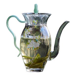 梵汝玻璃茶具手执壶耐高温透明茶壶家用中式冷泡壶水仙壶仿宋酒壶