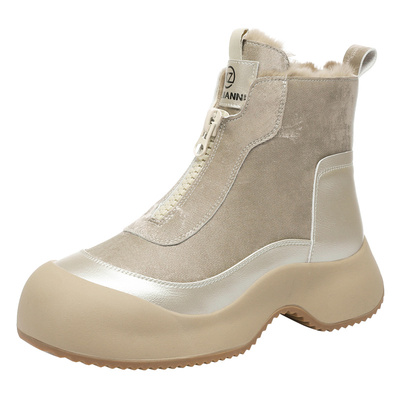 厚底雪地靴女保暖棉鞋马丁短靴