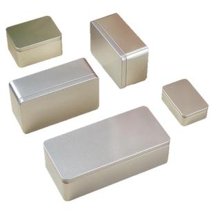 加厚马口铁盒子磨砂长方形大号金属收纳盒茶叶罐子杂物首饰包装盒