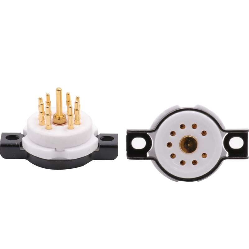 EIZZ镀金小9脚管座陶瓷九脚12AX7 12AU7 6922 EL84 ECC83电子管座