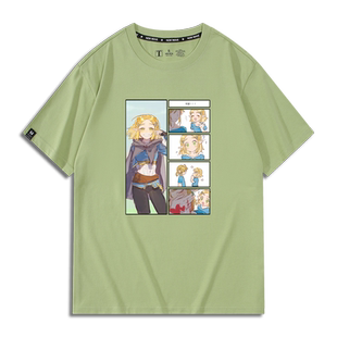 游戏Switch半截袖衣服赛尔达周边t恤传说国王之泪林克联名短袖男