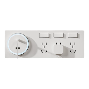 86型扩展式插座带开关固定延伸插座多功能免布线原位替换拓展插座