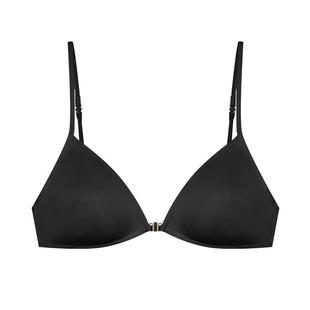 前扣挂脖美背内衣女薄款小胸细无肩带防滑三角杯法式吊带露背文胸