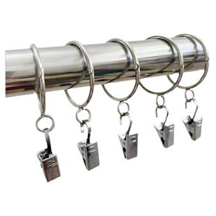 开口窗帘环窗帘圈实心活扣吊环罗马圈环金属窗帘夹子挂钩挂环配件