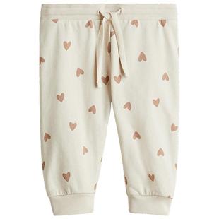 HM童装男婴幼童裤子冬季时髦棉质波点松紧腰运动裤卫裤0874390