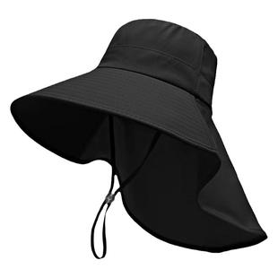 防晒帽女2025新款夏季骑车大帽檐遮阳渔夫帽子披肩防紫外线太阳帽